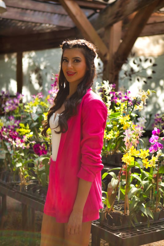Jasmine KaiSa Rose among orchids